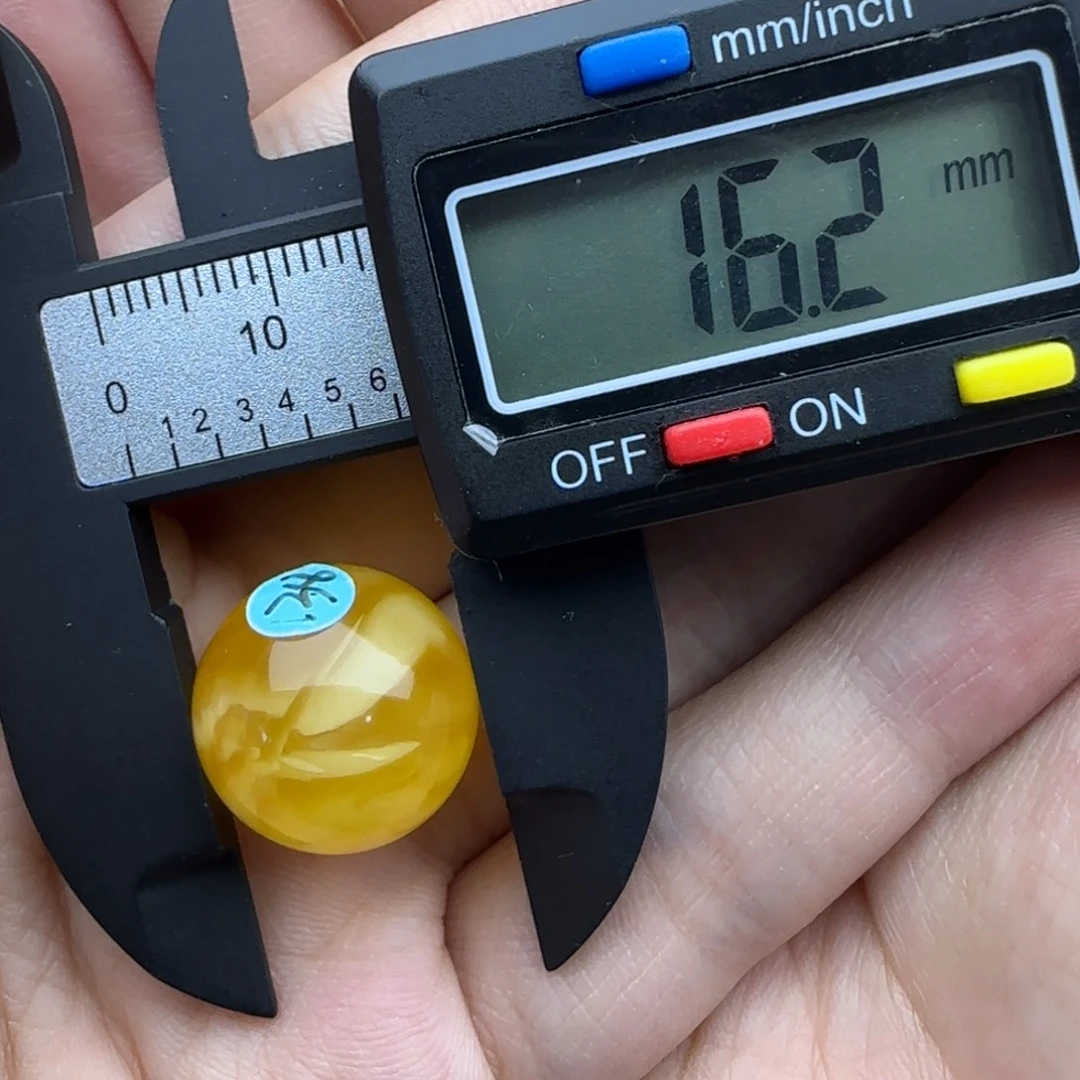 蜜蜡未镶嵌裸石飘花圆珠