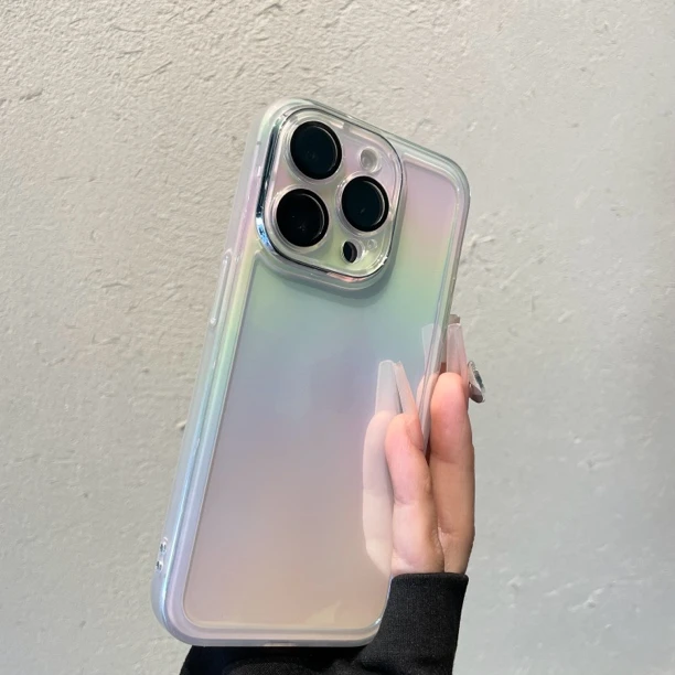 简约电镀镭射适用iPhone16promax手机壳全包镜头15新款14小众13套