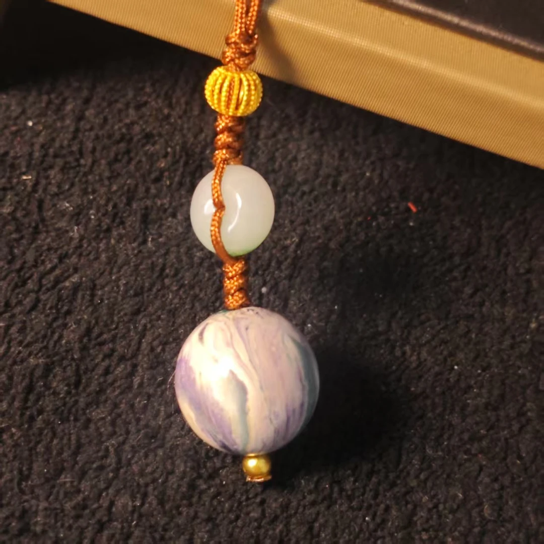 【鲸禧云珠】大漆非遗手机挂件