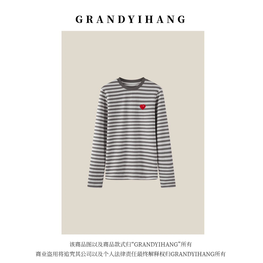 【青青推荐】春夏新款时尚百搭条纹T恤上衣77040