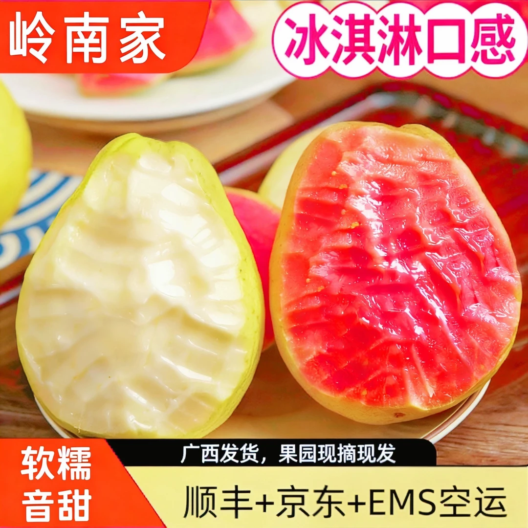 【放软再吃】广西红心白心番石榴新鲜水果软芭乐净重3/5斤