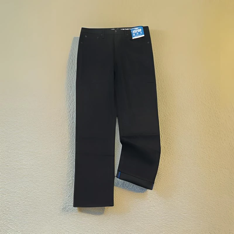 春秋季宽松直筒黑色牛仔裤300斤男加肥加大码美式休闲长裤子K7大