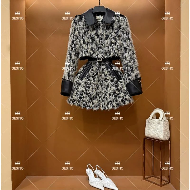 【闵闵】秋冬气质小香风时尚设计师中款外套 QD-2025306