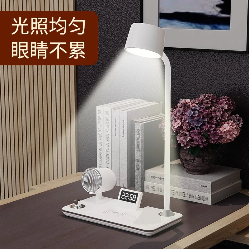 智能时钟蓝牙音响护眼小台灯手机无线充电器 四合一15W无线充电