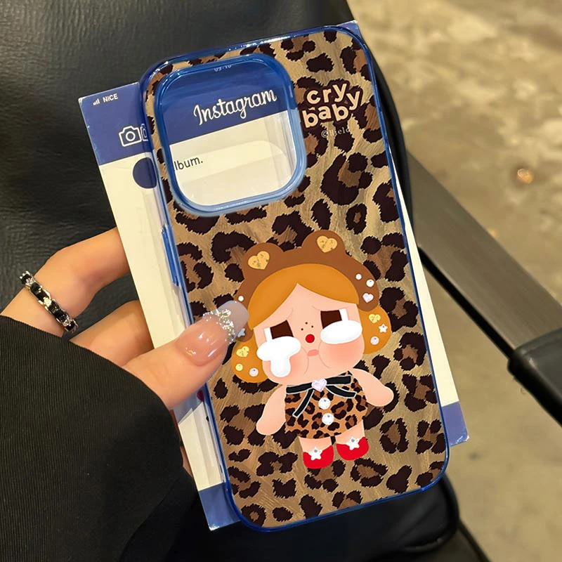 豹纹哭娃适用iPhone16苹果14_15PROMAX软胶13手机壳12防摔11卡通X