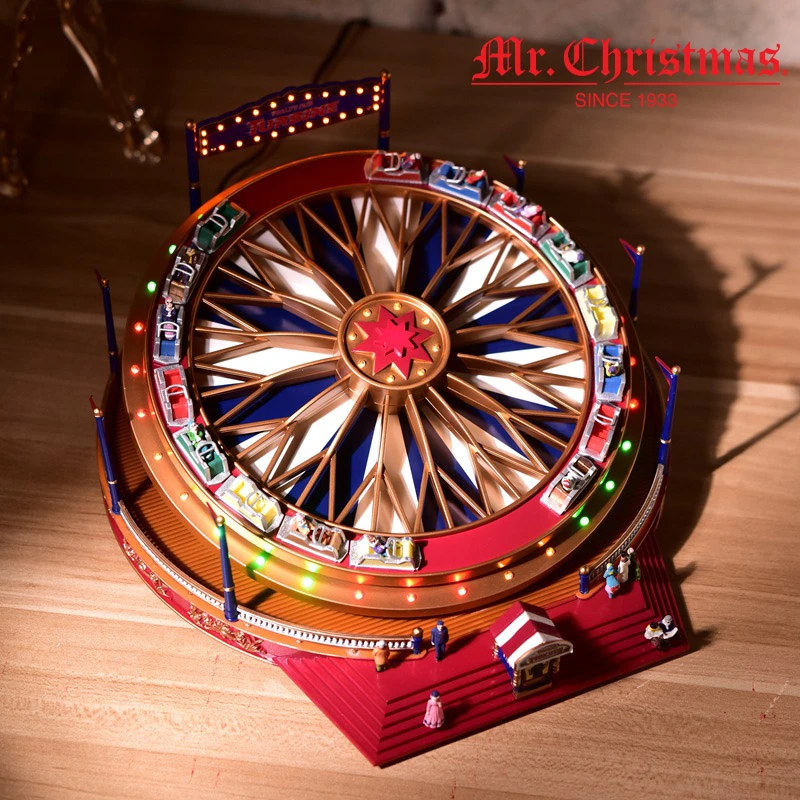 Mr.Christmas圣诞先生旋转飞车音乐盒儿童节生日礼物男孩