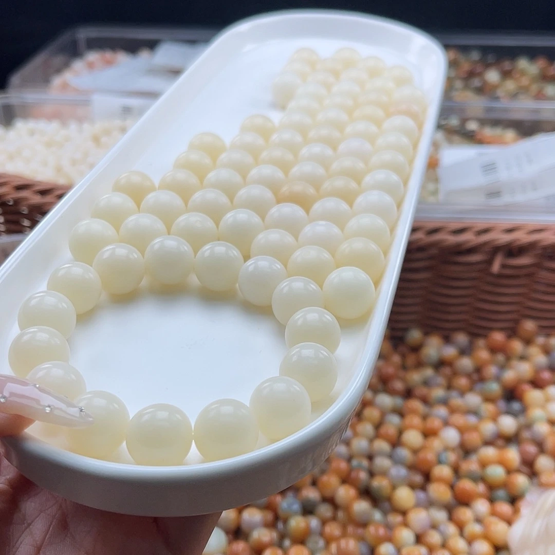 白玉菩提吊坠a15mm/20+5颗纯白汤圆