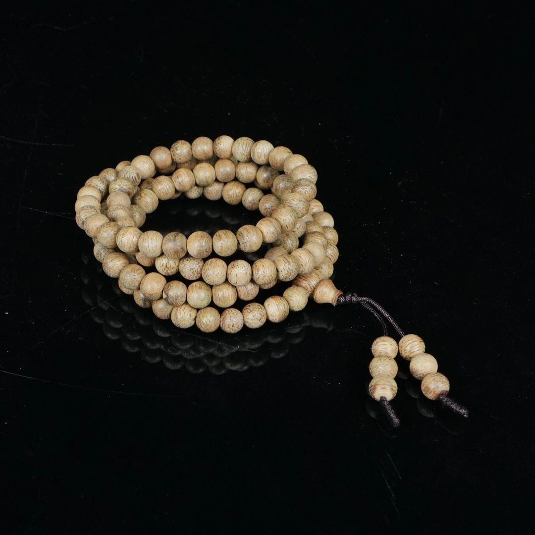 A5261 文莱沉香高山老料粗纹念珠 0.6x108 8.23g