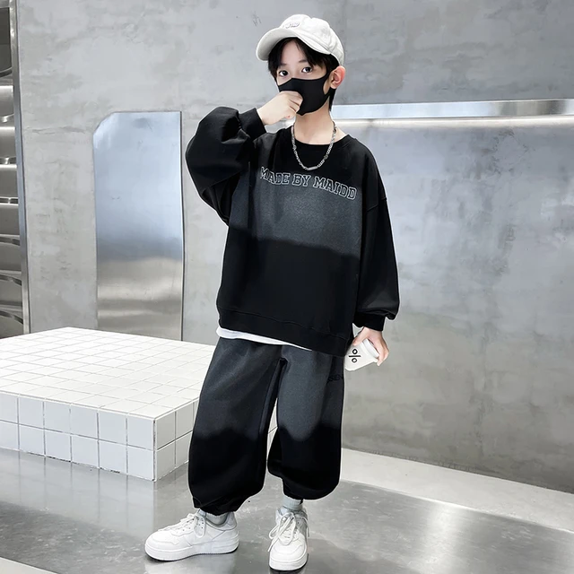 儿童装男童套装春秋款2025新款春装春季运动男孩卫衣大童酷帅气潮