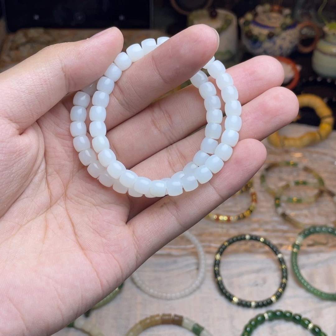 和田玉未镶嵌手链