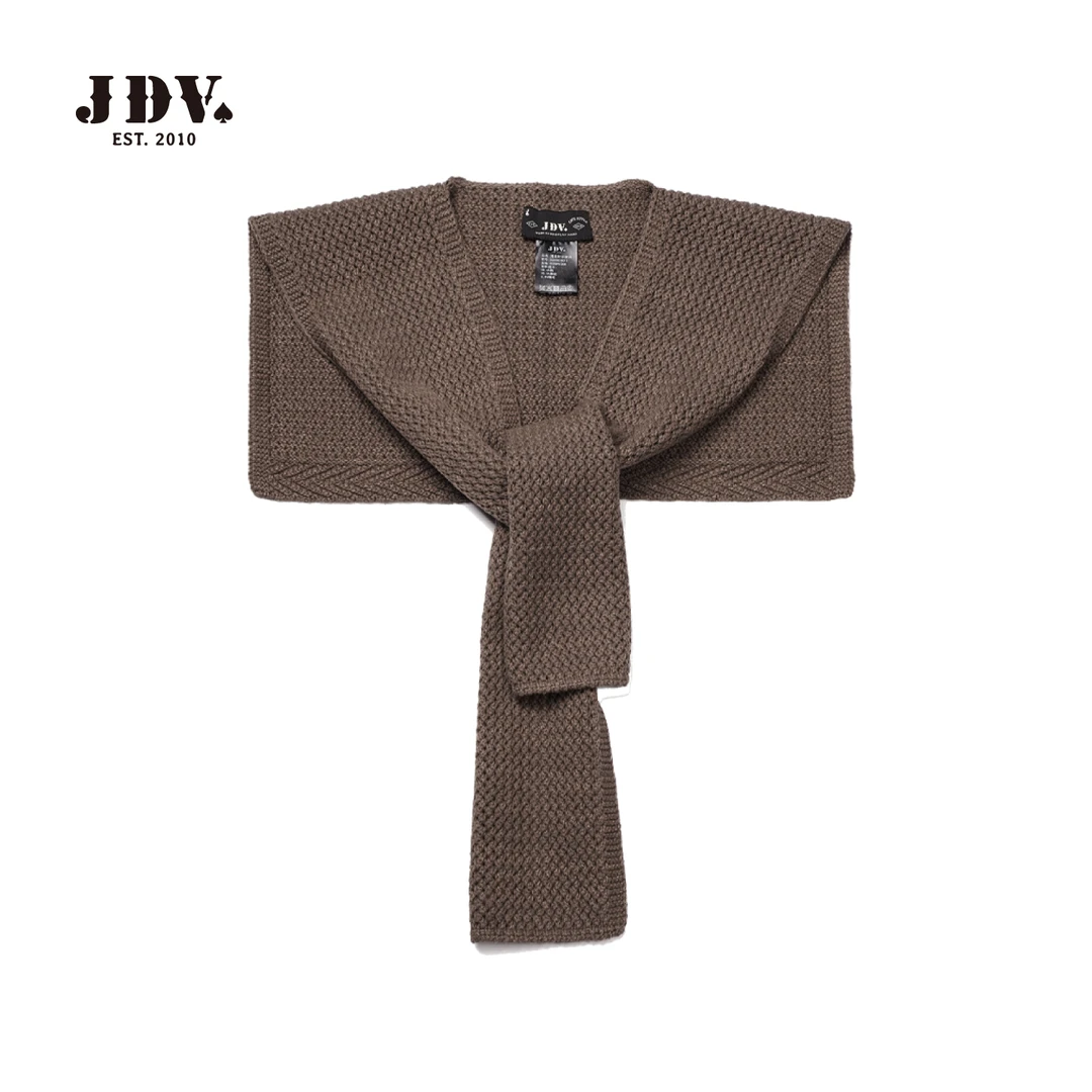 J.D.V2025商场同款秋冬新款纯色棉质提花针织披肩男士SAO5838