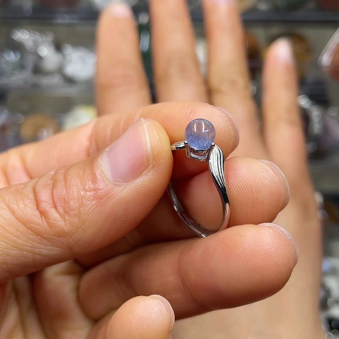 【闪购商品】水晶珠宝半成品银S925镶嵌戒指