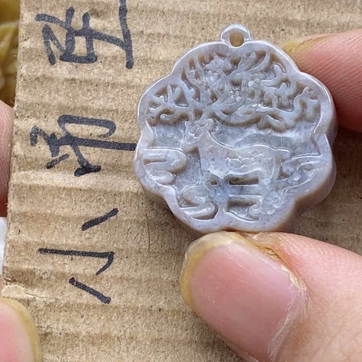 颈饰未镶嵌硅化珊瑚（珊瑚玉）大***@