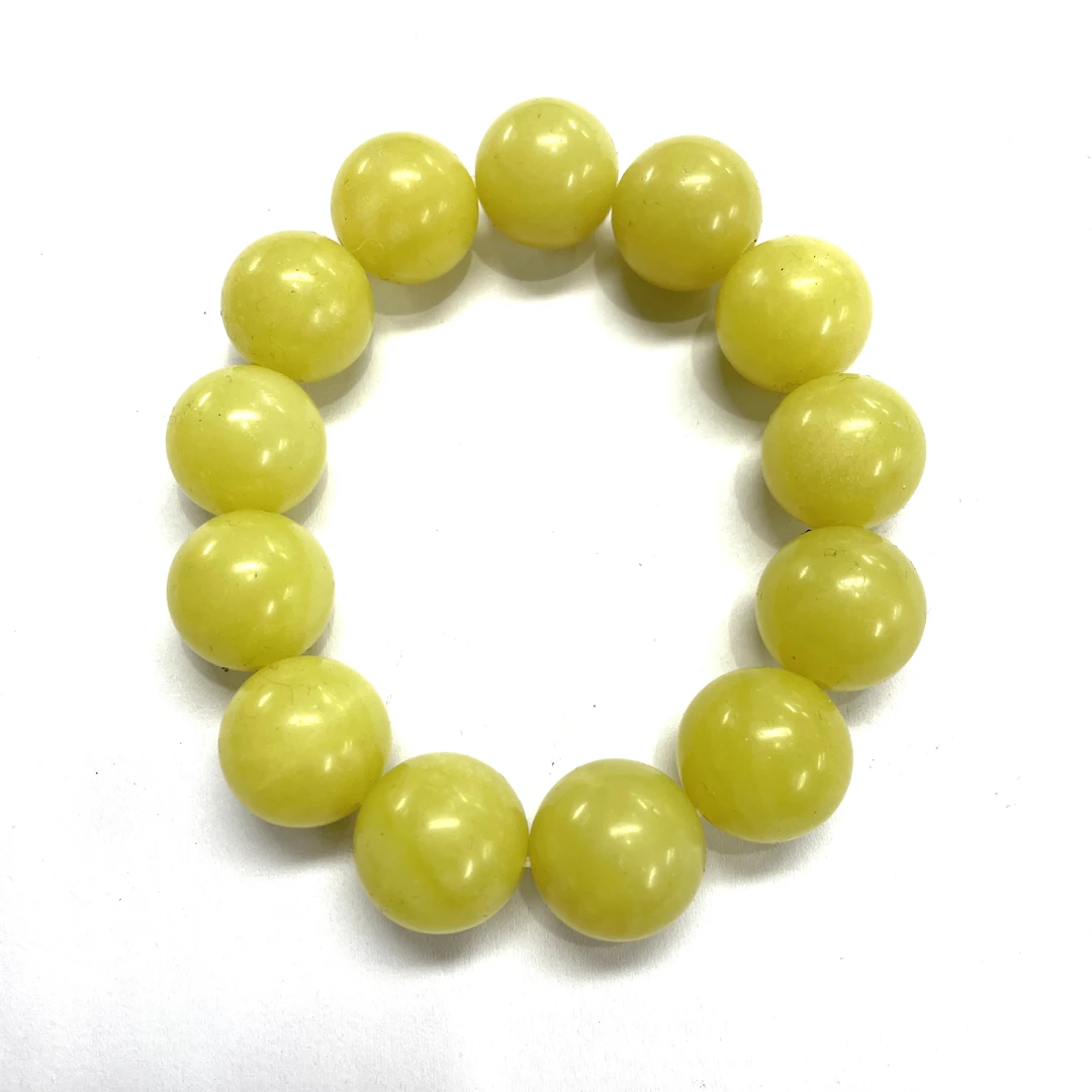 1129号16mm鸡油黄色圆珠手串