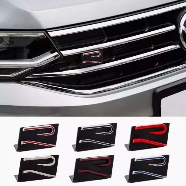 适用大众高尔夫8代7迈腾cc改装配件新RRline中网车贴尾标装饰