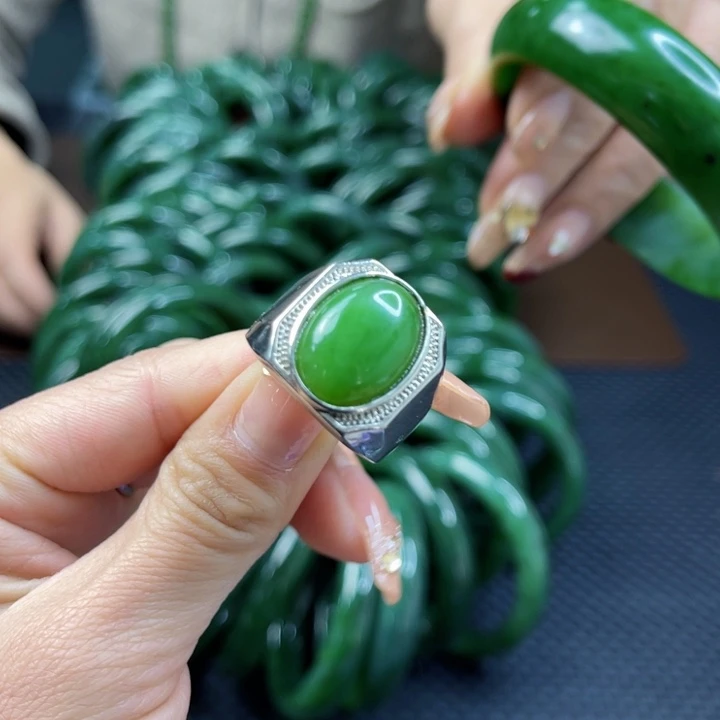 【闪购商品】和田玉（碧玉）戒指合金