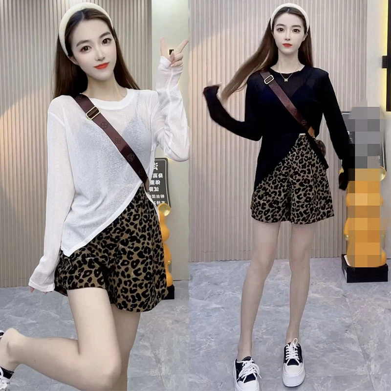 韩版设计感薄款开叉不规则长袖夏季防晒衣女宽松纯色上衣T恤打底