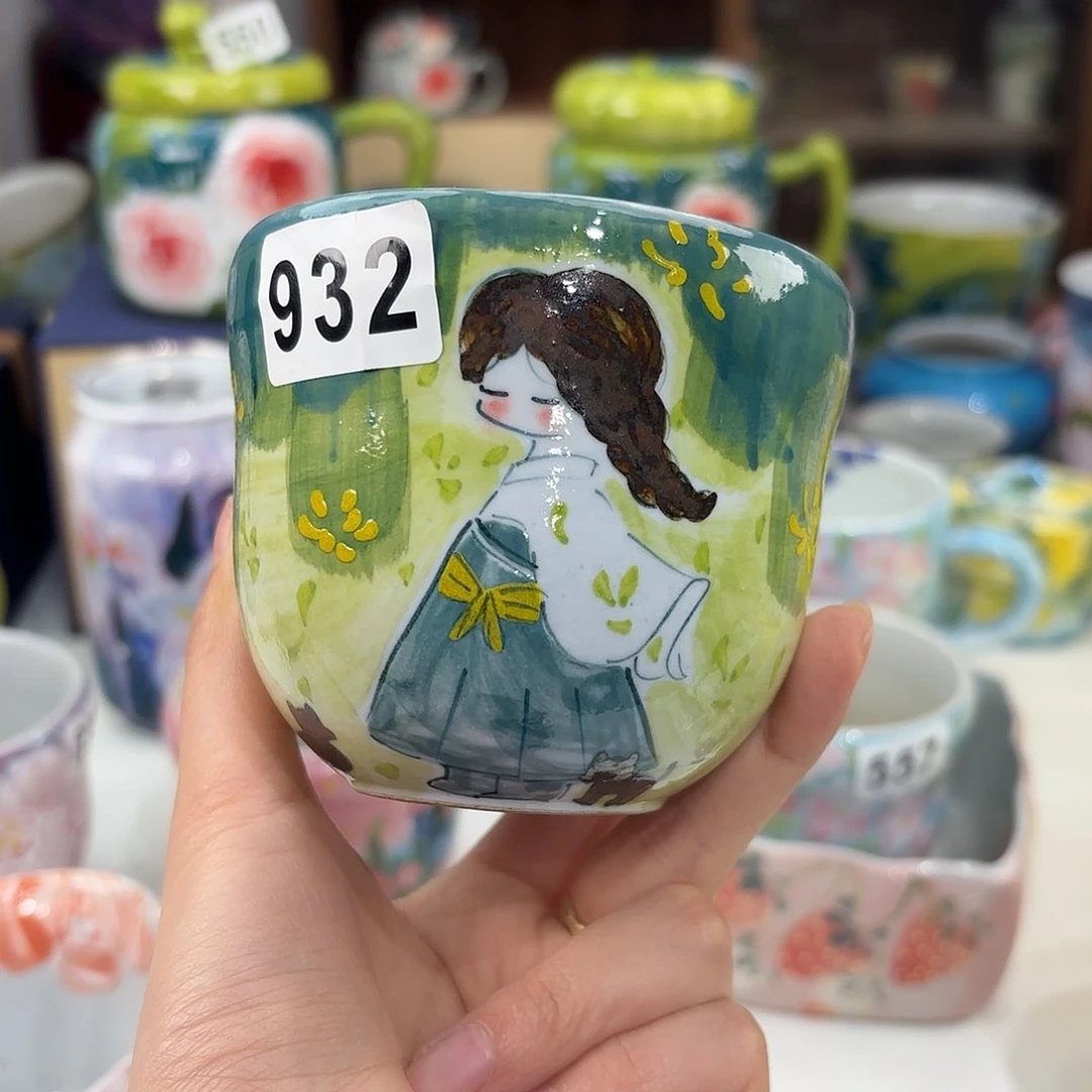 景德镇手绘高温釉下彩陶瓷茶具