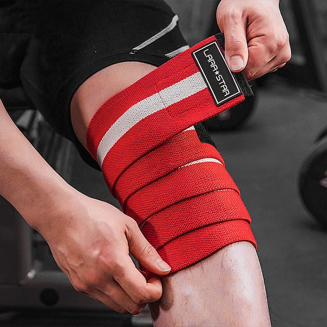 劳拉之星LS0314举重深蹲弹力护膝绑带腿缠绕专业健身训练绷带TMT