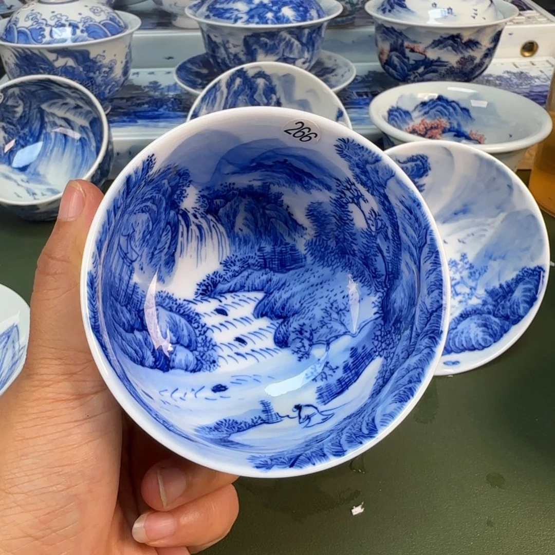 景德镇纯手绘茶具圆圆266