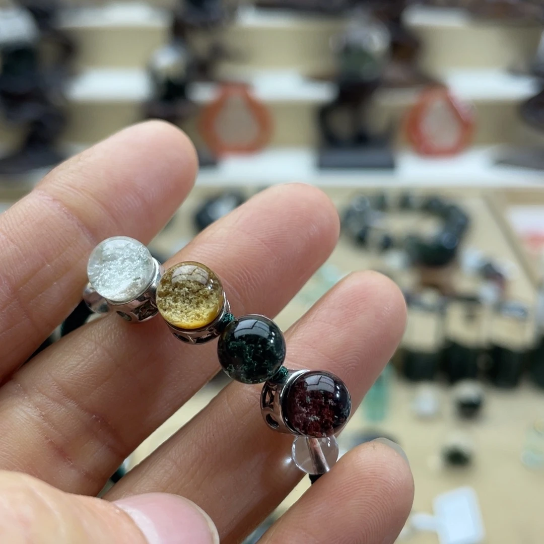 水晶手链银S925镶嵌胖***?四季幽灵手绳定制不退换