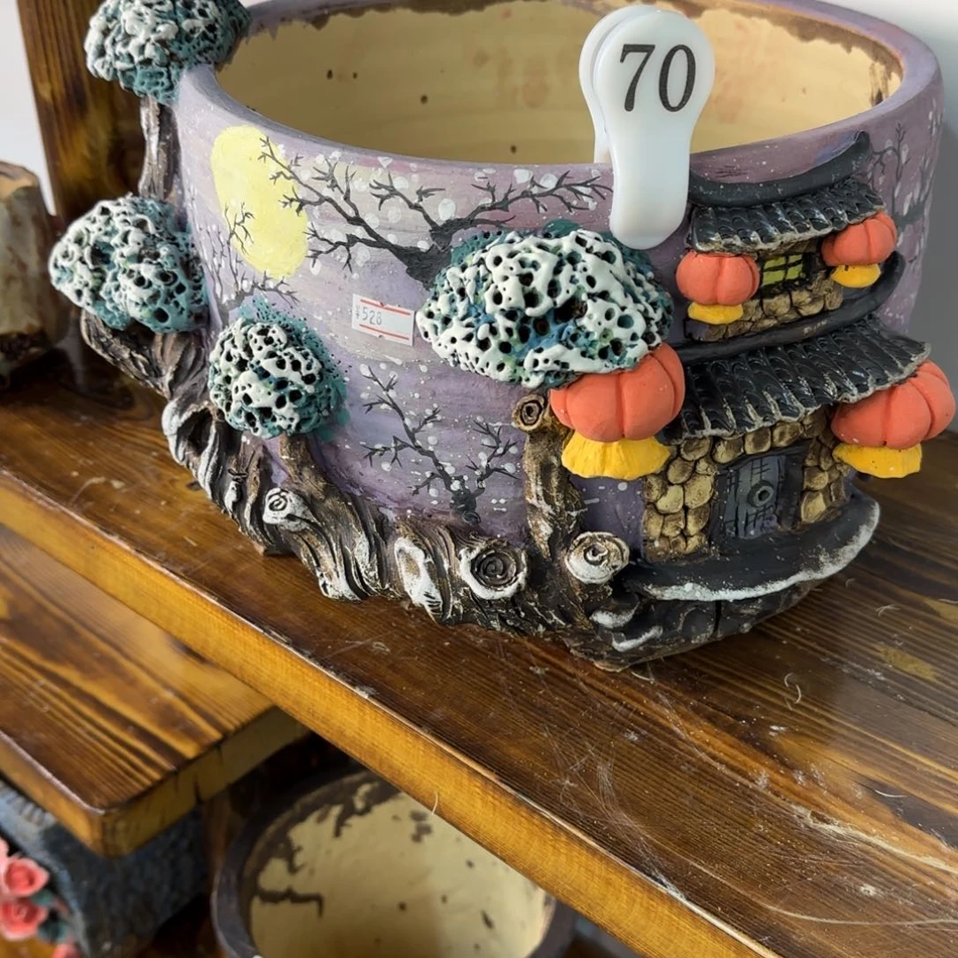汤****本默花器麦饭石花盆