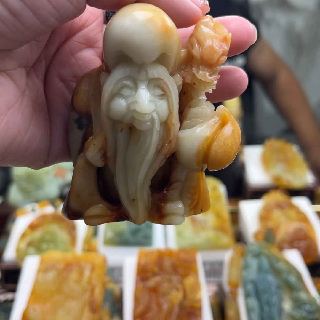 岫玉未镶嵌挂件手把