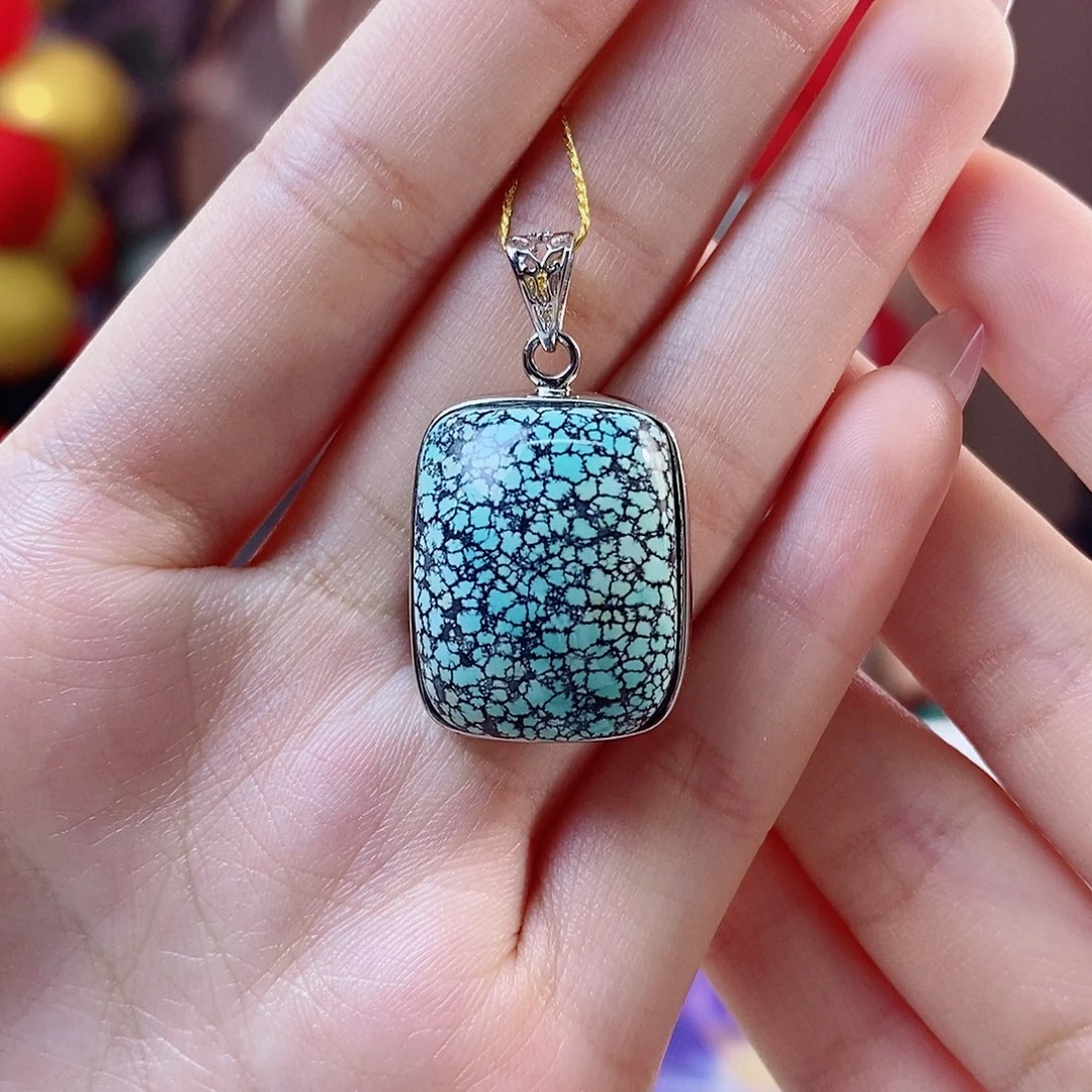 绿松石银S925镶嵌珠宝奇石