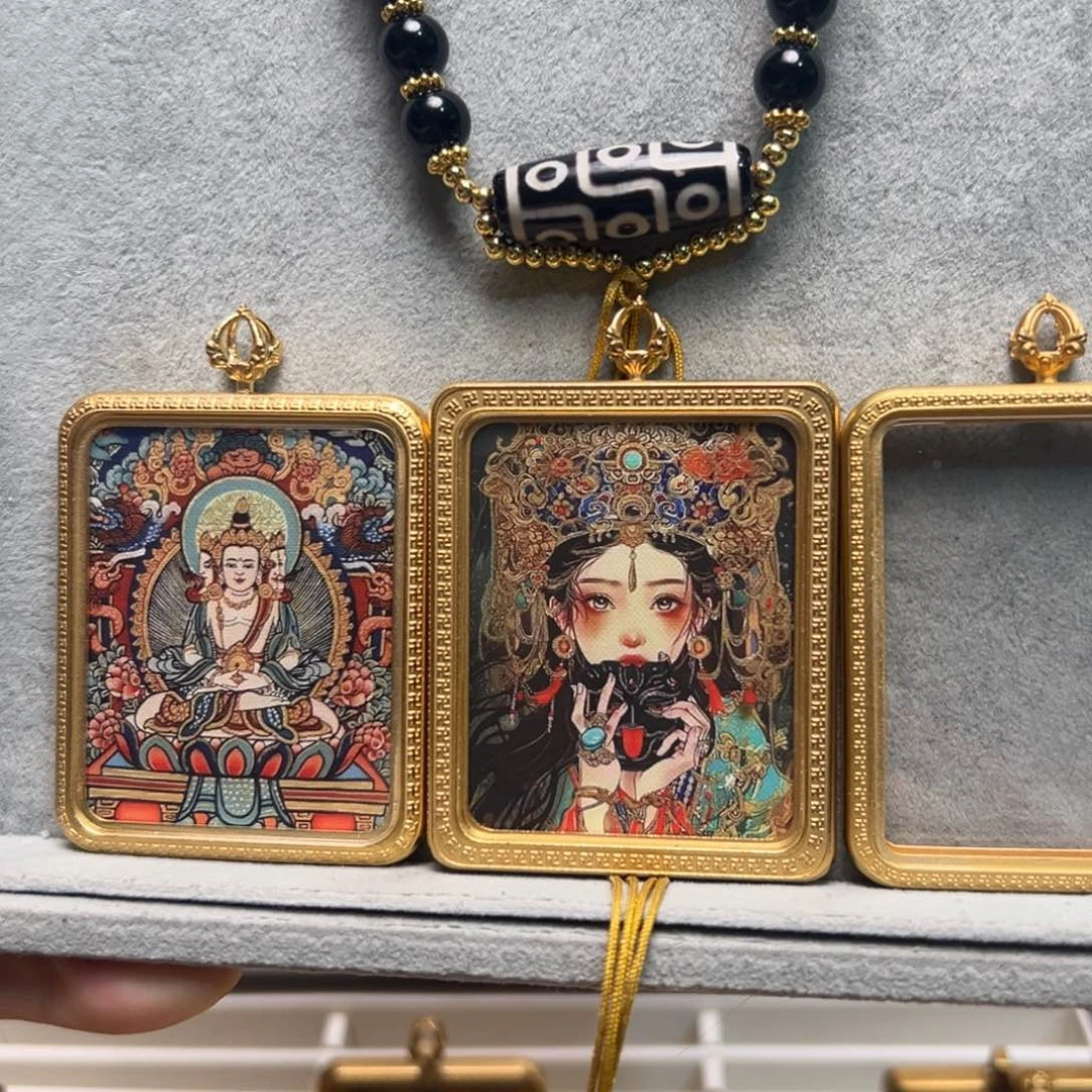 吊坠桃*双面铜壳珠珠链