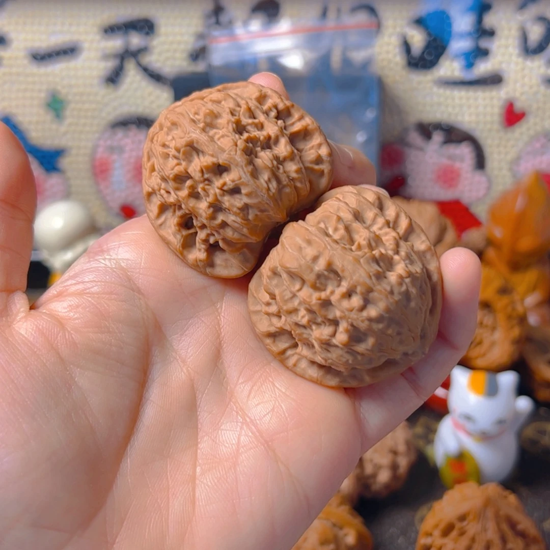 把件文玩核桃白狮子39+