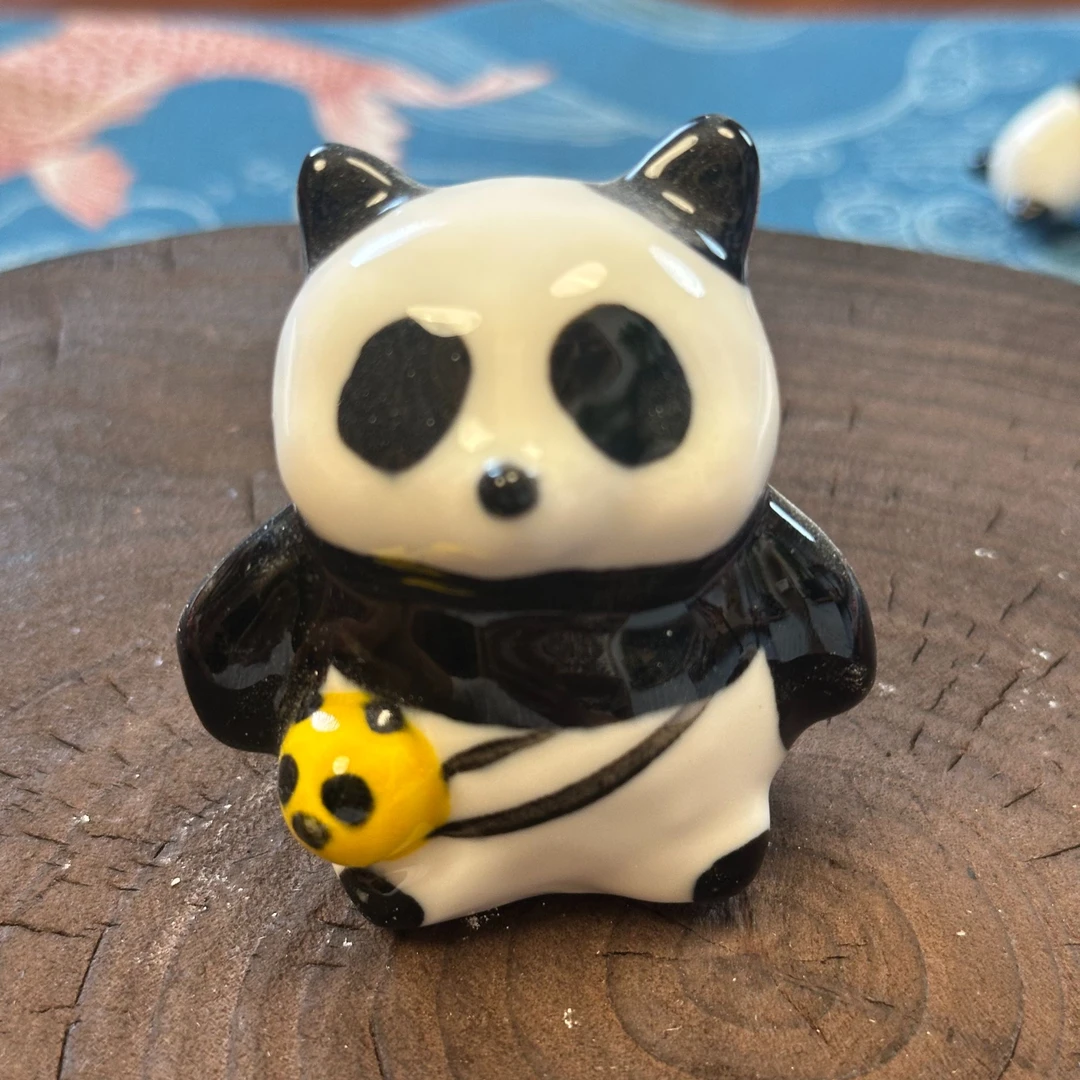小熊猫陶瓷摆件送礼生日礼物可爱