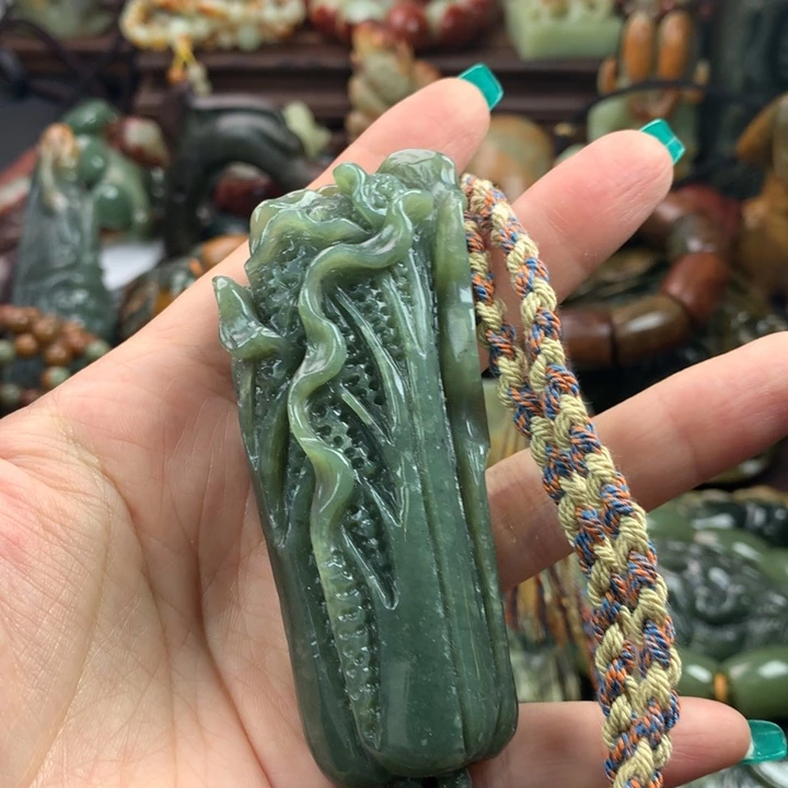 岫岩河磨玉（透闪石质玉）手把未镶嵌