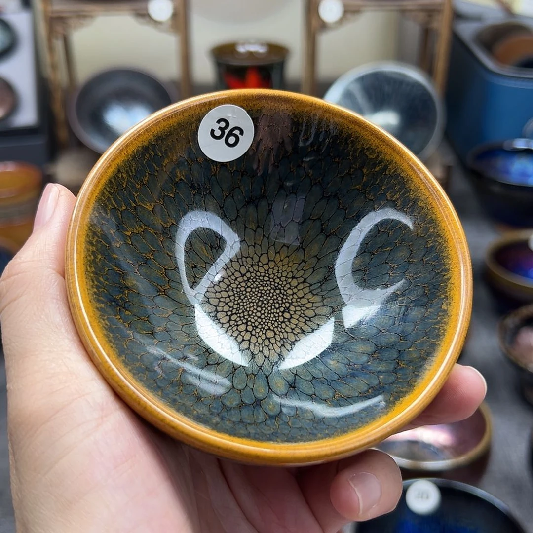 茶盏鹧鸪平口手工