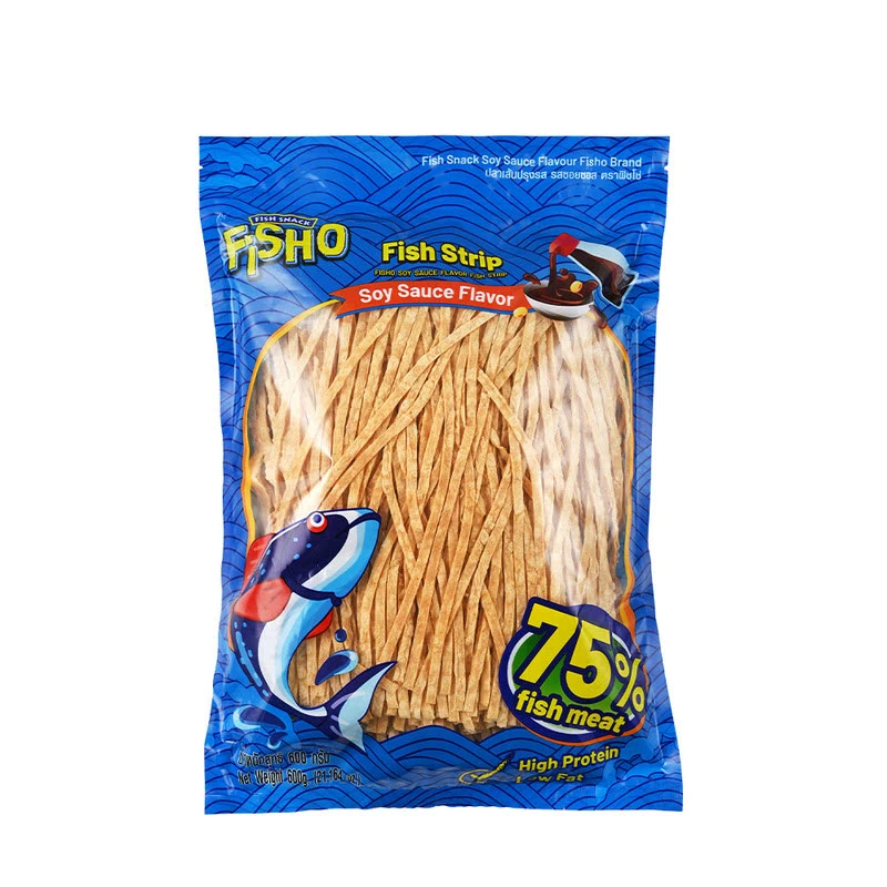 【会员商店】FISHO泰国进口酱油风味鱼丝鱼干鱼条鱼丝零食600g