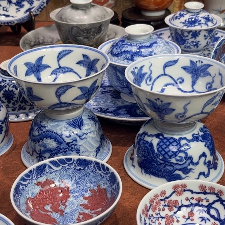 喝***子摆件陶景德镇陶瓷