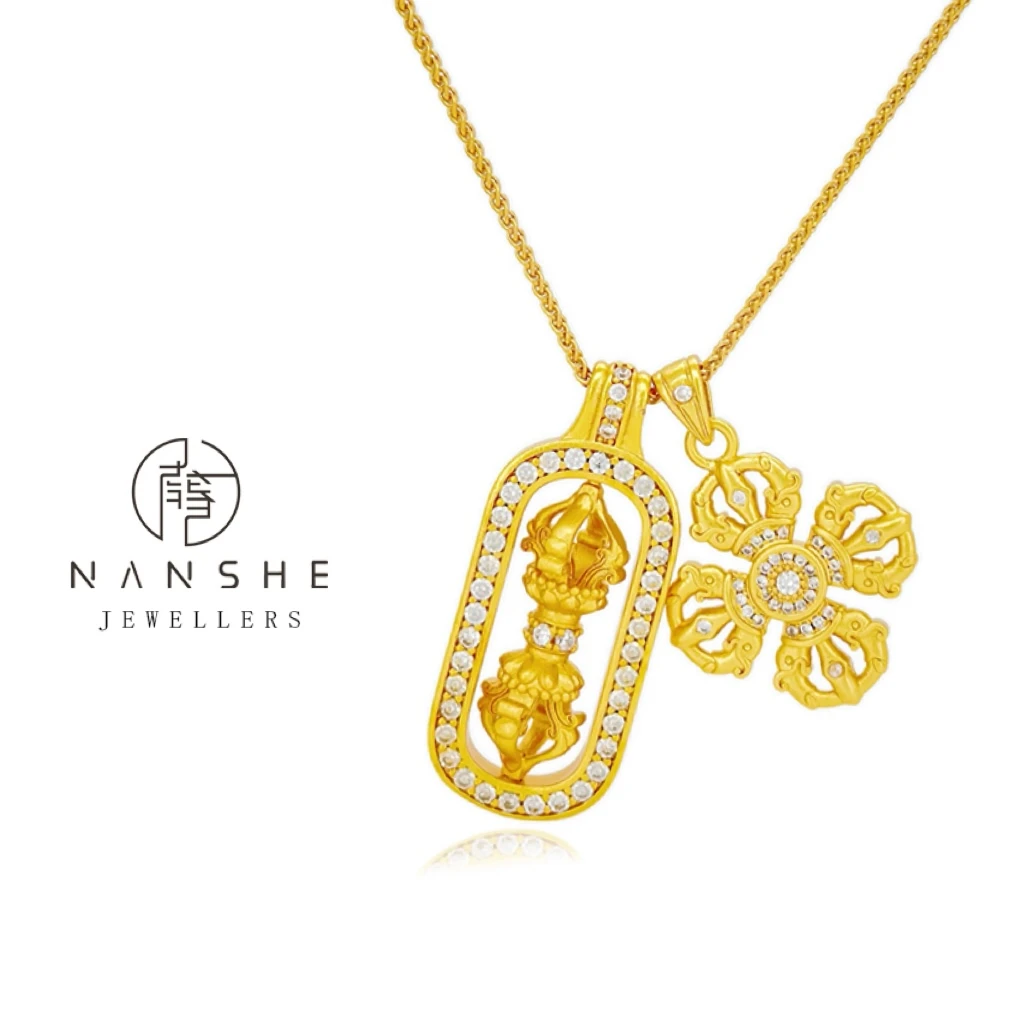 NANSHE/南奢 新中式金刚杵项链轻奢气质