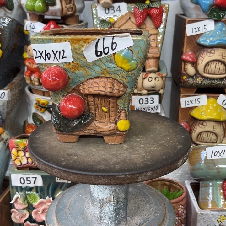 紫砂花盆粗陶材质多肉花盆