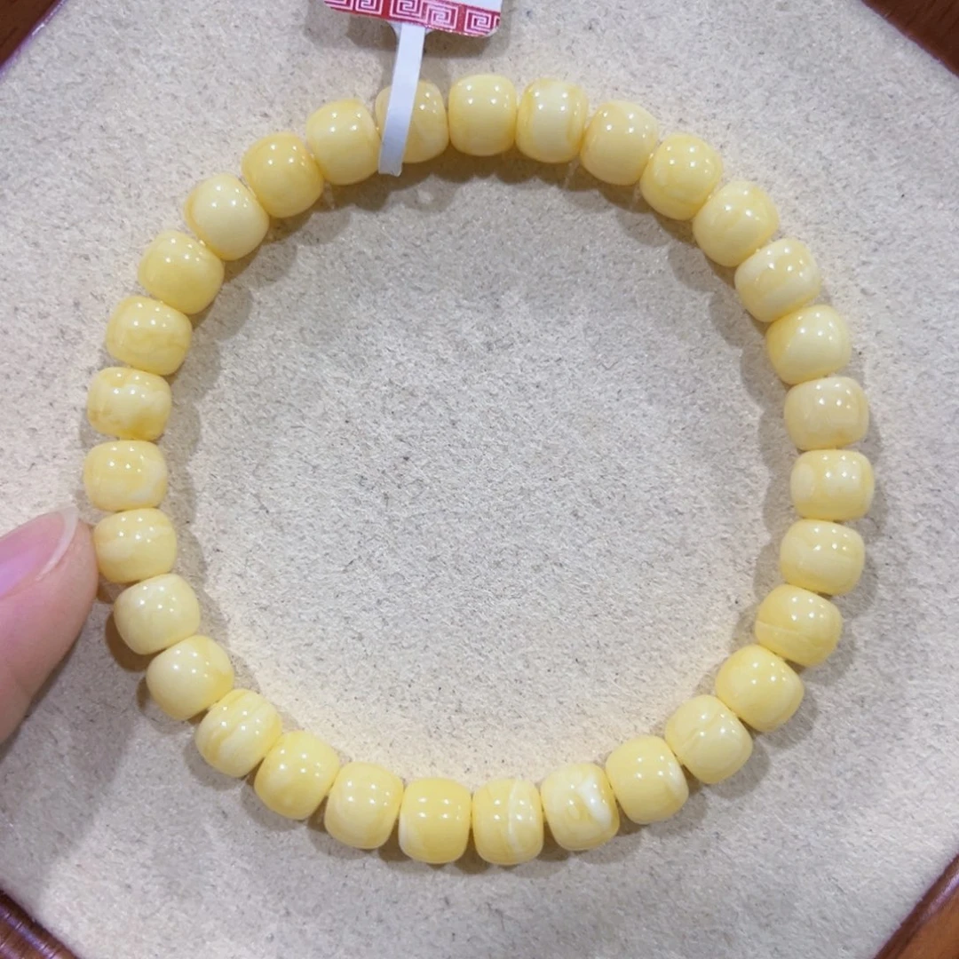哆***猫手链蜜蜡未镶嵌7m浓蜡奶酪