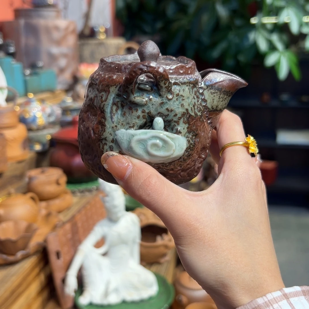 裸烧老岩泥粗陶茶具茶器