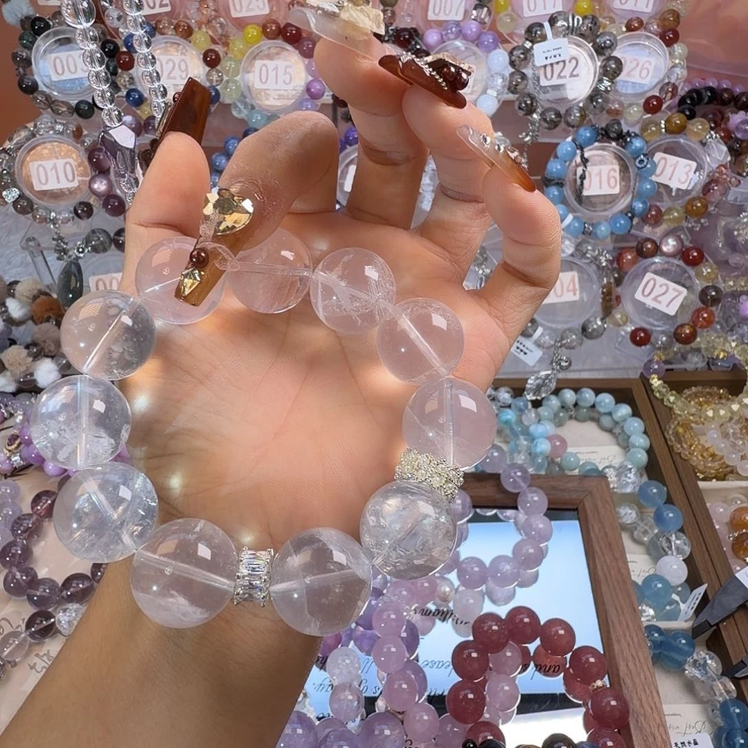 手链合金水晶奶白晶