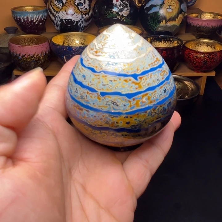 茶盏大漆海洋之星龙蛋