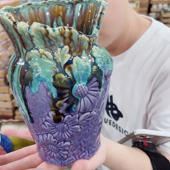 有孔.凑单10元陶瓷花盆发货！