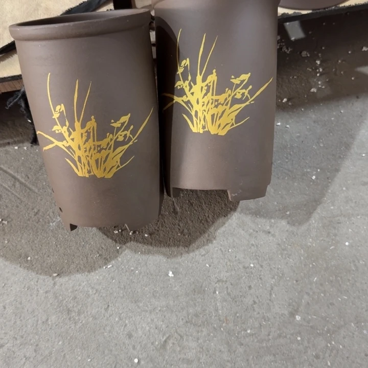 紫砂花盆破损补发紫砂高度22口径14俩只