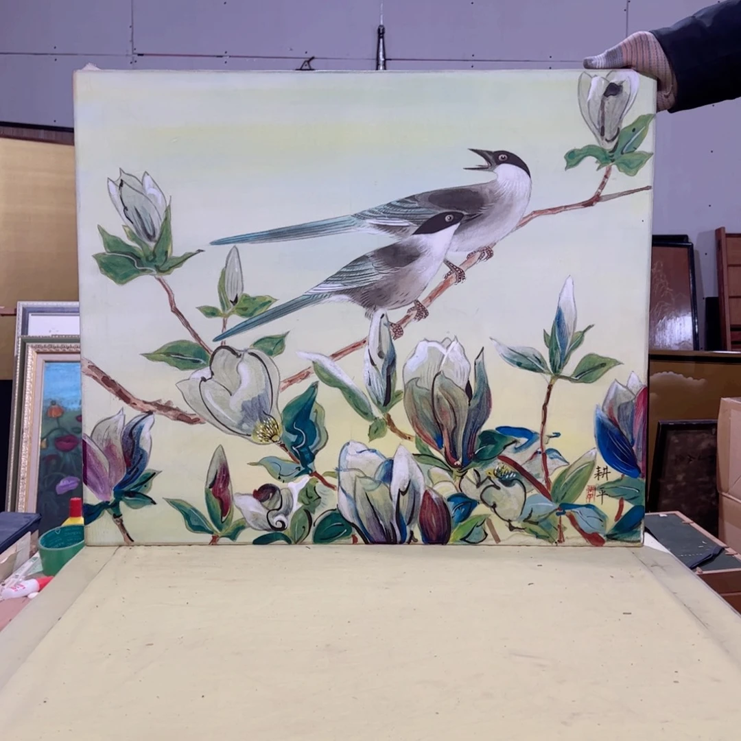 绘画雨*屏风框画茶空间设计