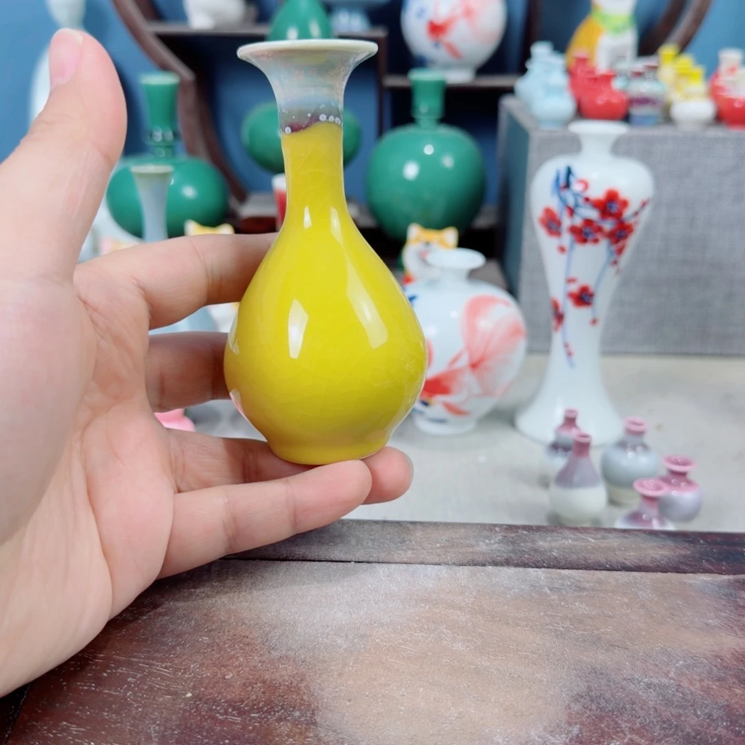 陶瓷手工小花器摆件