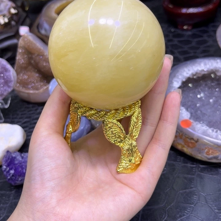 未镶嵌发饰水晶黄球