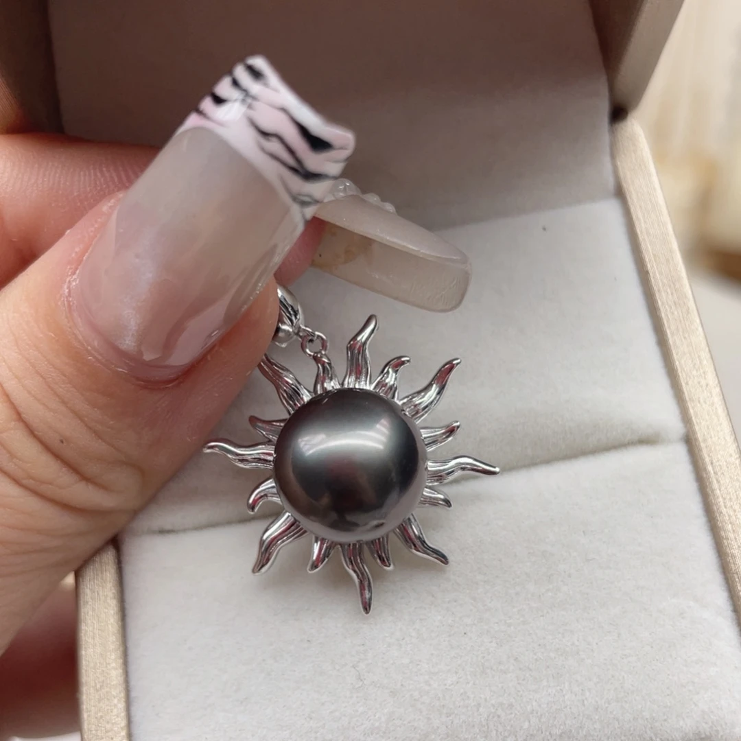 银S925镶嵌颈饰海水珍珠C96