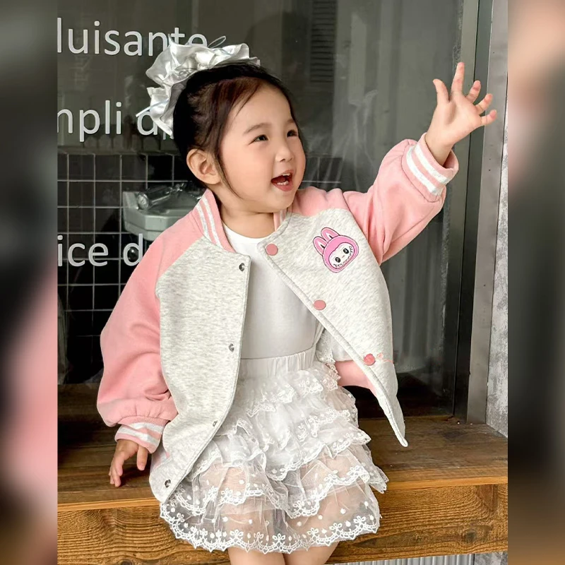 女童棒球服2025新款洋气儿童秋装外套宝宝夹克上衣小童春秋季上衣
