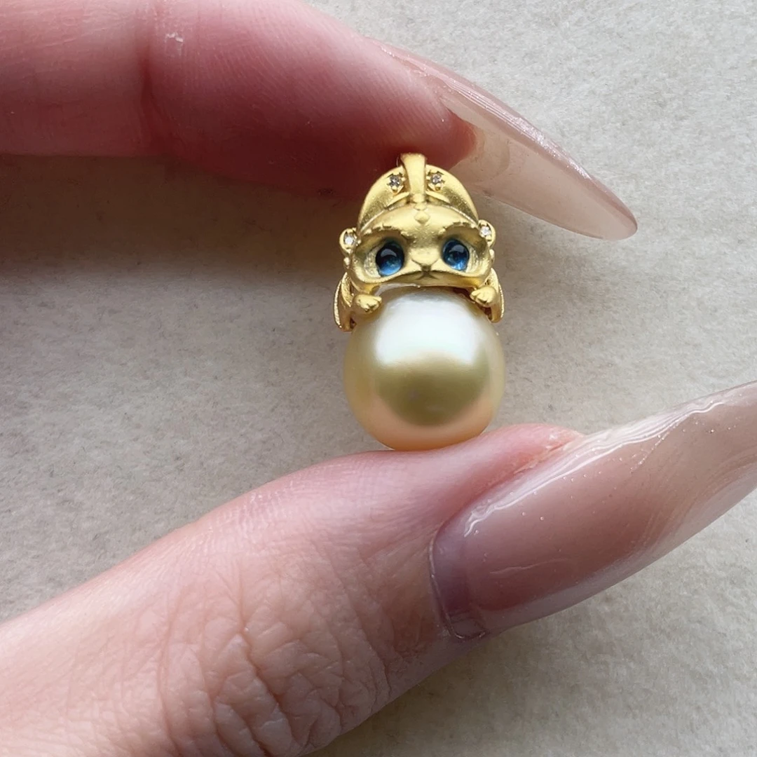 吊坠50银S925镶嵌海水珍珠