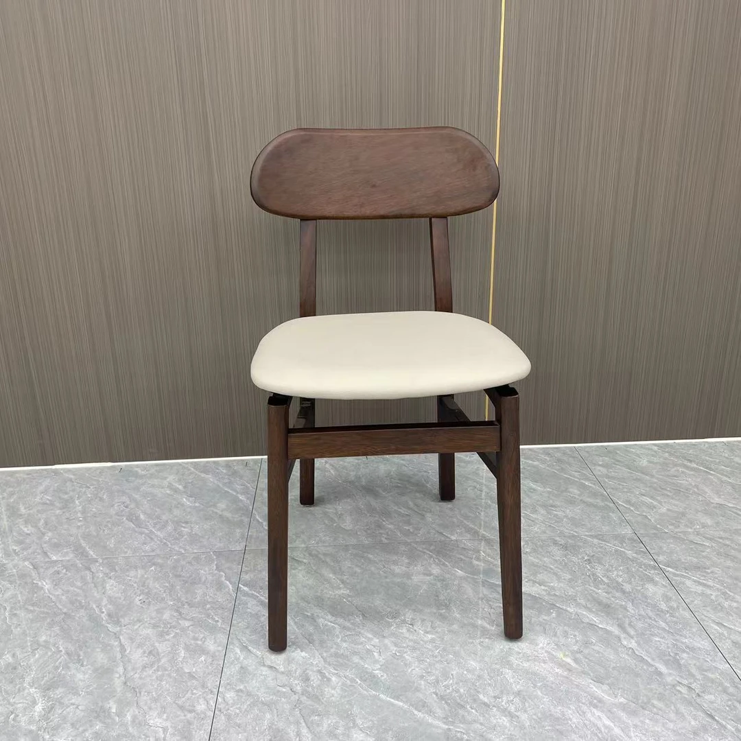 北美黑桃木椅高档椅子餐桌椅家用实木椅餐厅鸭舌椅剑椅长条凳方凳